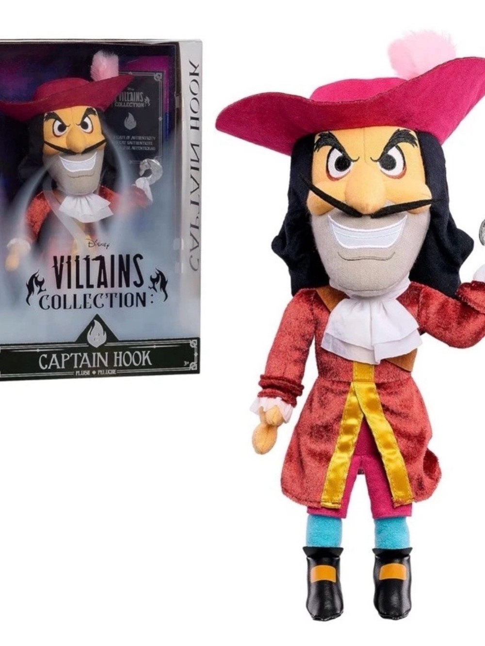 Disney Villains Collection Captain Hook 13” Plush NIB Just Play Limited Series